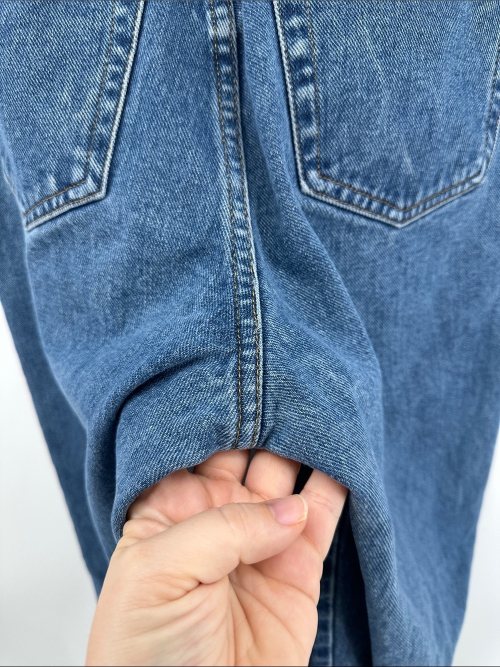 VTG Y2K Grunge Heritage Coastal Blue High-Rise Mom Eddie Bauer Jeans Sz4 - Picture 7 of 16